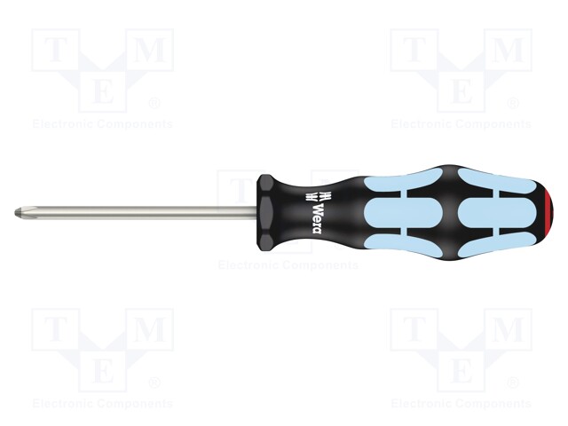 Screwdriver; Phillips; PH1; Blade length: 80mm; Overall len: 178mm