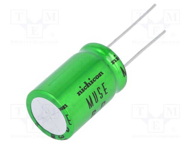 Capacitor: electrolytic; bipolar; THT; 330uF; 35V; Ø16x25mm; ±20%