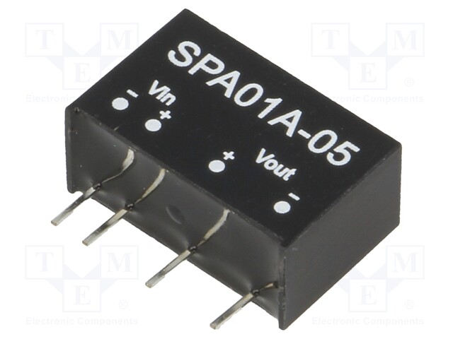 Converter: DC/DC; 1W; Uin: 9÷18V; 5VDC; Iout: 20÷200mA; SIP6; 3g