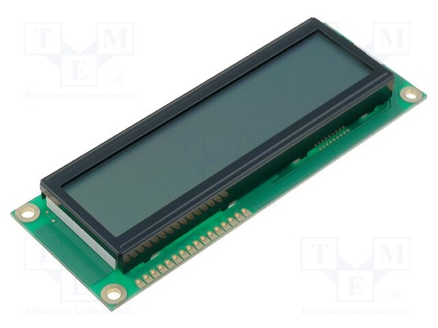 Display: LCD; alphanumeric; STN Positive; 16x2; gray; LED; PIN: 16