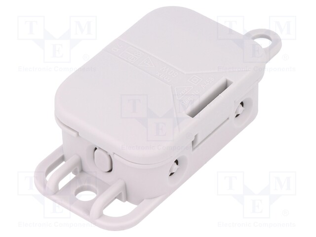 Enclosure: junction box; X: 40mm; Y: 56mm; Z: 23mm; polypropylene