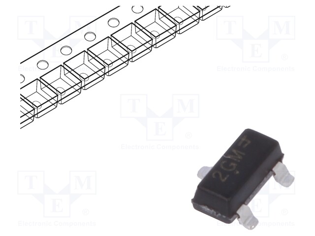 Transistor: PNP; bipolar; 80V; 0.5A; 225mW; SOT23