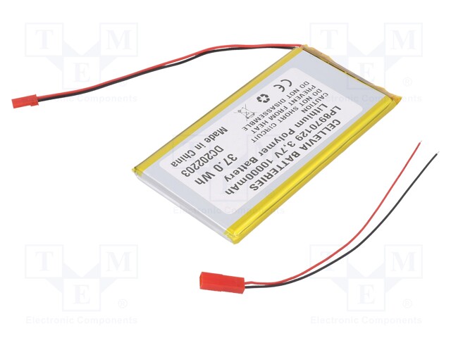 Re-battery: Li-Po; 3.7V; 10000mAh; cables,JST SYR-02T socket