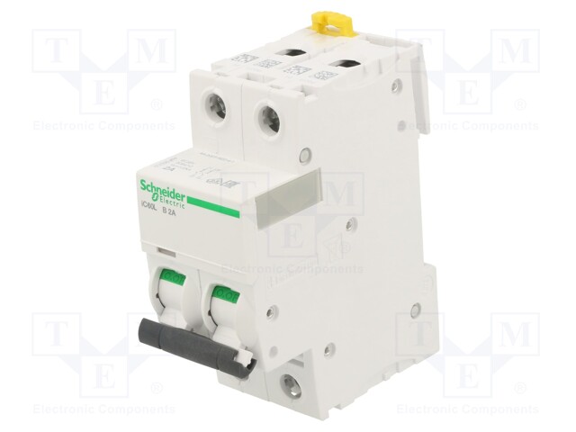 Circuit breaker; 230/400VAC; Inom: 2A; Poles: 2; DIN; Charact: B