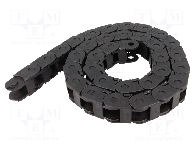 Cable chain; Series: Light; Bend.rad: 45mm; L: 986mm; Colour: black