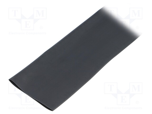 Heat shrink sleeve; flexible; 2: 1; 38mm; L: 10m; black; polyolefine