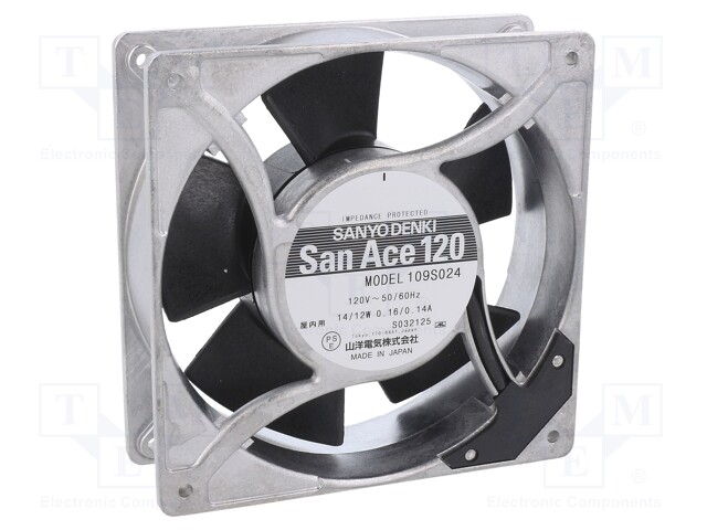 Fan: AC; axial; 120x120x38mm; 141m3/h; 40dBA; ball bearing; 2700rpm