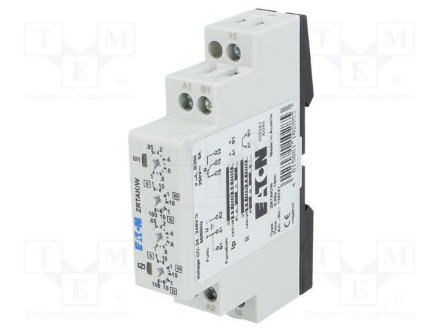 Timer; 0,05s÷100h; SPDT; 250VAC/8A; 24÷240VAC; 24÷240VDC; DIN; IP40