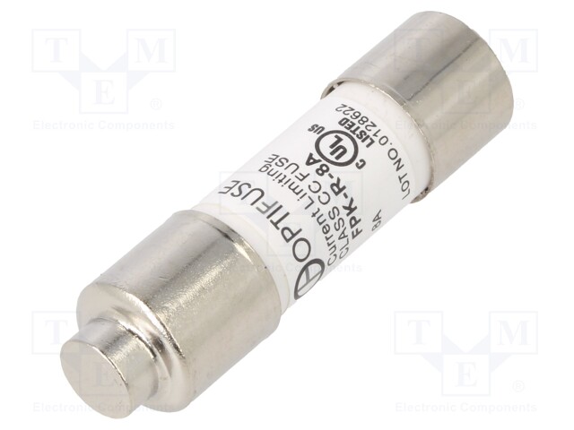 Fuse: fuse; quick blow; 8A; 600VAC; 600VDC; cylindrical,industrial