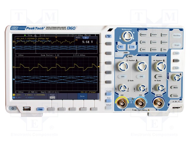 Oscilloscope: digital; Channels: 2; ≤100MHz; 1Gsps; 40Mpts; Plug: EU