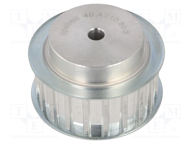 Belt pulley; AT10; W: 25mm; whell width: 40mm; Ø: 61.8mm; aluminium