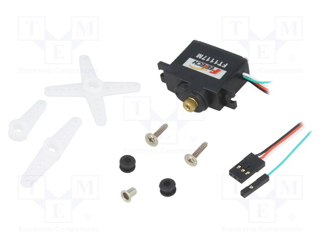 Motor: servo; 4.8÷6VDC; mini; analogue; 22g; 30x12x31.7mm; metal