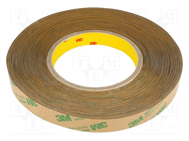 Tape: fixing; W: 15mm; L: 55m; D: 0.13mm; acrylic; transparent; 1951%