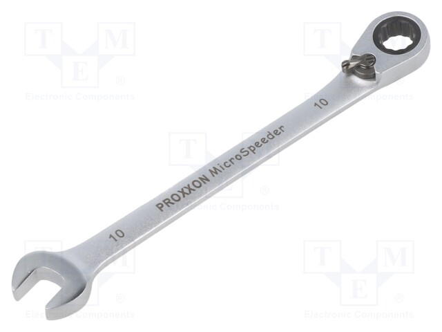 Wrench; combination spanner,with ratchet; 10mm; MicroSpeeder