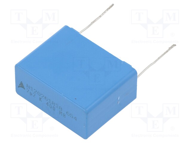 Capacitor: polypropylene; 2.2uF; 400VDC; 27.5mm; ±10%; -55÷110°C