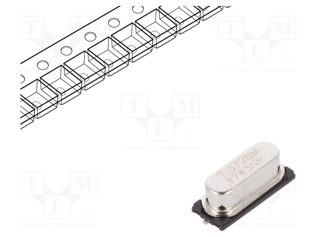 Resonator: quartz; 7.3728MHz; ±30ppm; 16pF; SMD; HC49SM