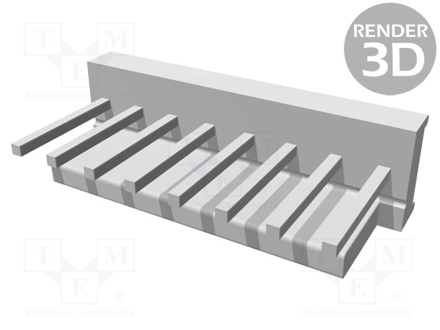 Socket; wire-board; male; MTA-100; 2.54mm; PIN: 8; THT; tinned