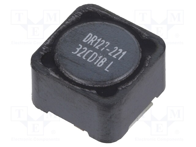 Inductor: wire; SMD; 220uH; Ioper: 1.29A; 376mΩ; 12.5x12.5x8mm; ±20%