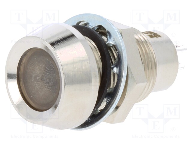 Indicator: LED; recessed; 28VDC; Cutout: Ø12.7mm; IP67; brass