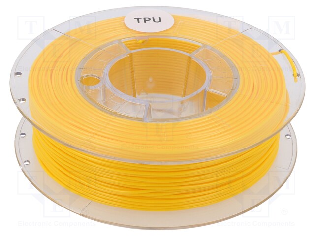 Filament: TPU; Ø: 1.75mm; yellow (bright); 210÷230°C; 330g