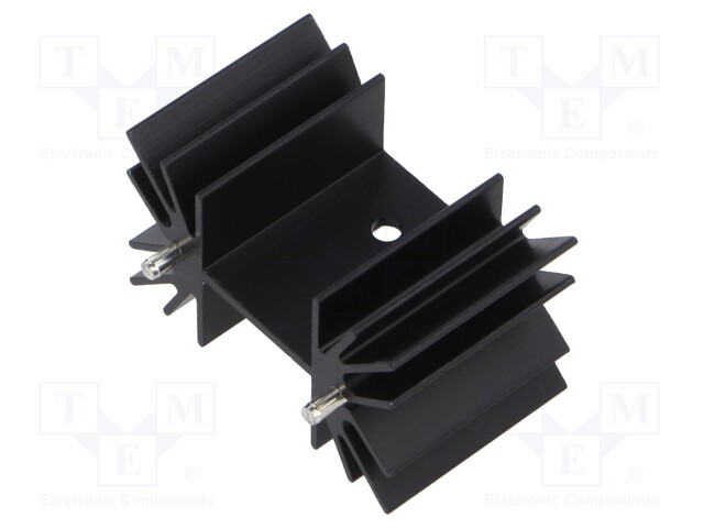 Heatsink: extruded; TO218,TO220,TOP3; black; L: 25.4mm; W: 42mm