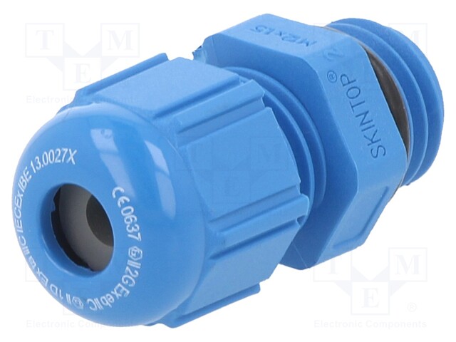 Cable gland; M12; IP68; Mat: polyamide; blue; Conform to: ATEX Ex