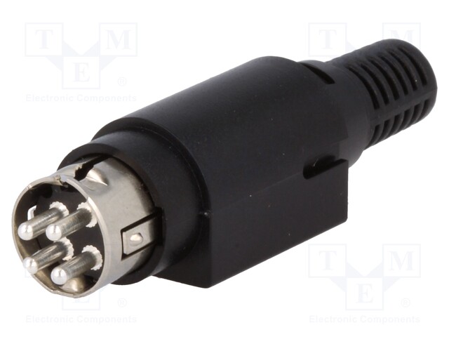 Plug; DC supply; R7B; male; PIN: 4; soldering; 6.5mm