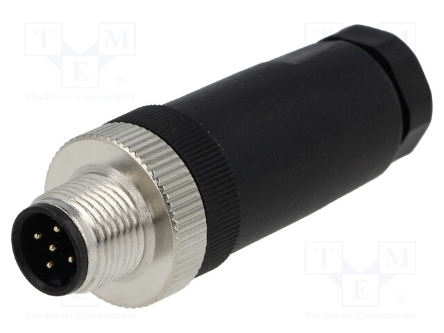 Plug; M12; PIN: 5; male; B code-Profibus; for cable; screw terminal