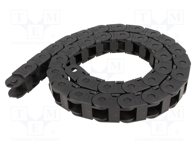 Cable chain; Series: Light; Bend.rad: 38mm; L: 986mm; Colour: black