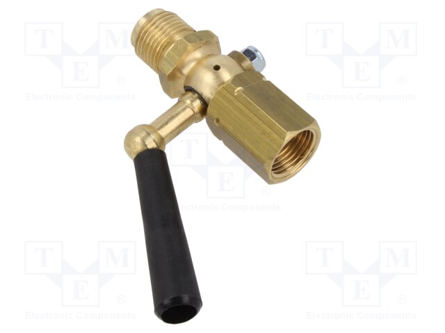 Ball valve; max.16bar; Mat: brass; Input thread: G 1/2" external