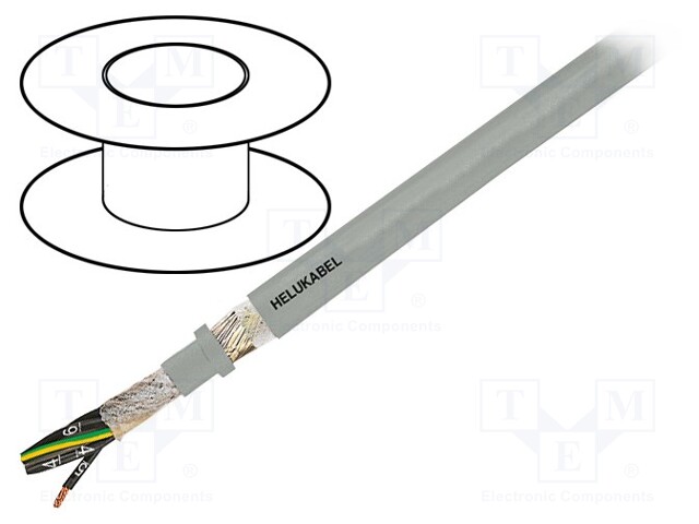 Wire: control cable; PURO-JZ-HF-YCP; 12G0,75mm2; PUR; grey; Cu