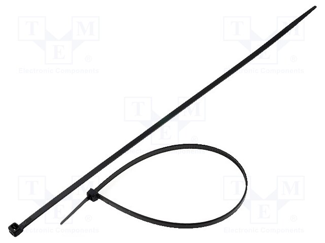 Cable tie; L: 300mm; W: 4.8mm; polyamide; 215.5N; black; Ømax: 85mm