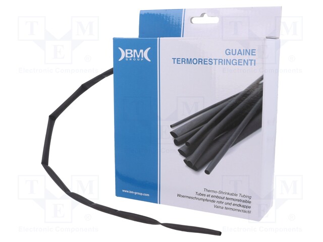 Heat shrink sleeve; glueless; 2: 1; 6.4mm; L: 9m; polyolefine