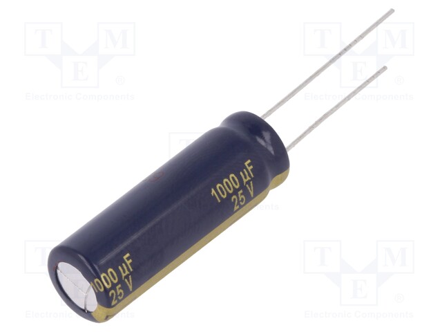 Capacitor: electrolytic; low impedance; THT; 1000uF; 25VDC; ±20%