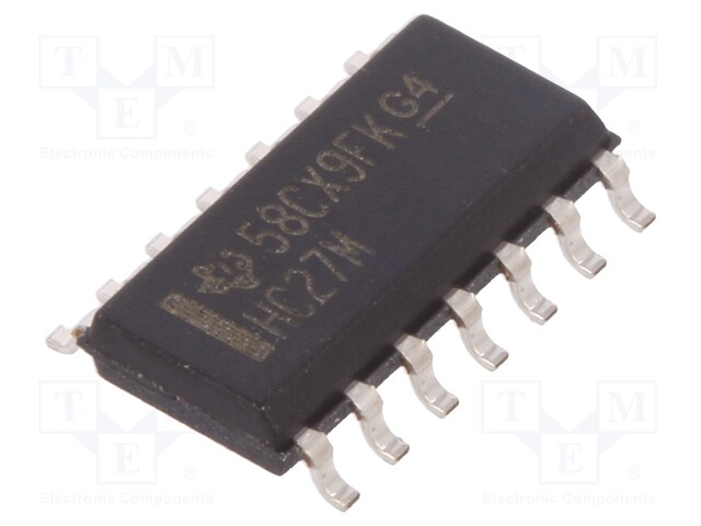 IC: digital; NOR; Channels: 3; IN: 3; SMD; SO14; Series: HC; 2÷6VDC