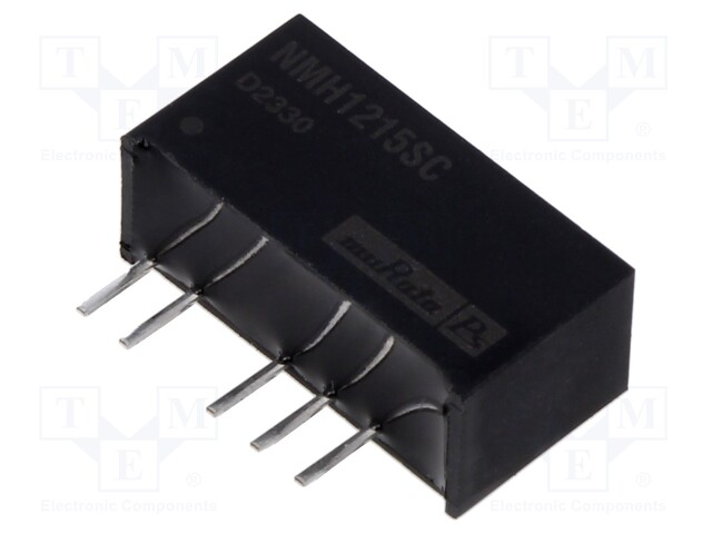 Isolated Board Mount DC/DC Converter, 1kV Isolation, ITE, 2 Output, 2 W, 15 V, 67 mA, -15 V