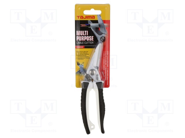 Scissors; for cables; serrated  blade,return spring