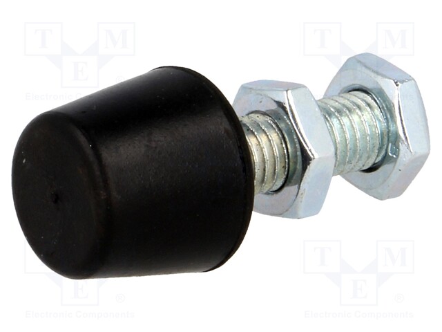 Clamping bolt; Thread: M8; Base dia: 16mm; Kind of tip: flat