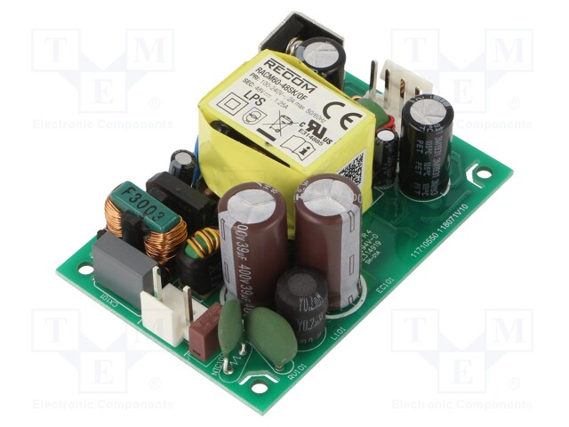 Power supply: switched-mode; open; 60W; 120÷370VDC; 80÷264VAC