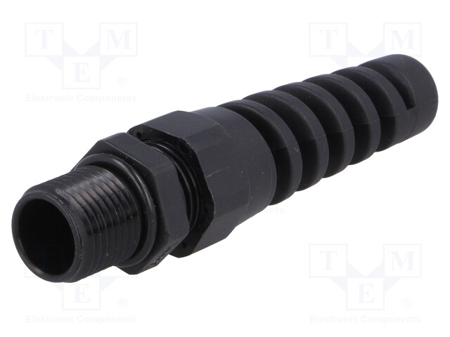 Cable gland; with strain relief; PG9; IP68; Mat: polyamide; black