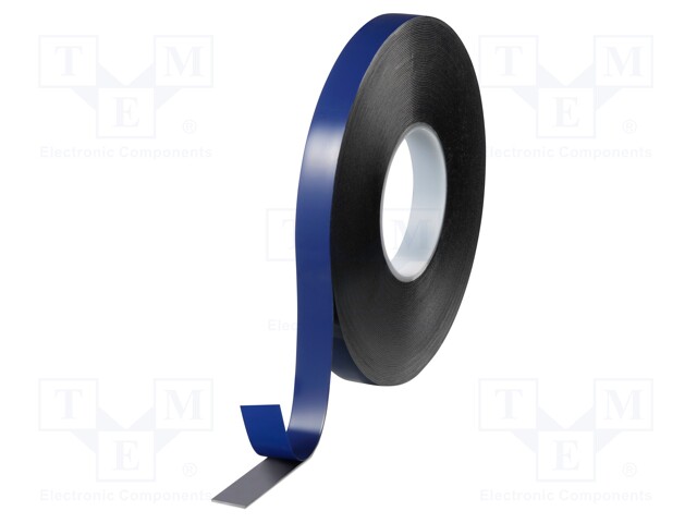 Tape: fixing; W: 19mm; L: 25m; D: 800um; V: double-sided; black; 70°C