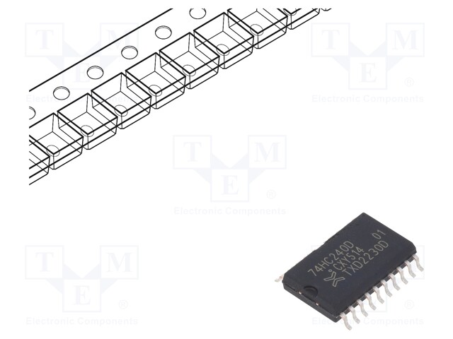 IC: digital; 8bit,buffer,inverting,line driver; CMOS; SMD; SO20