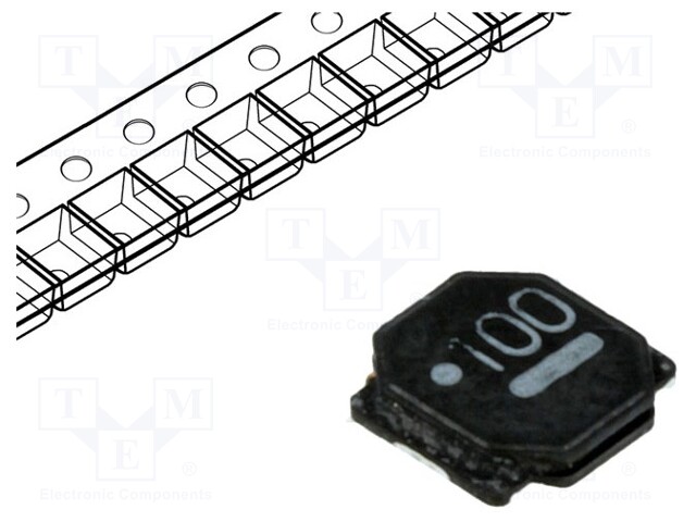 Inductor: wire; SMD; 10uH; 900mA; 0.25Ω; 4.9x4.9x1mm; ±20%