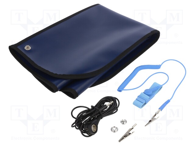 Portable service kit; ESD; 600x600mm; blue (dark)