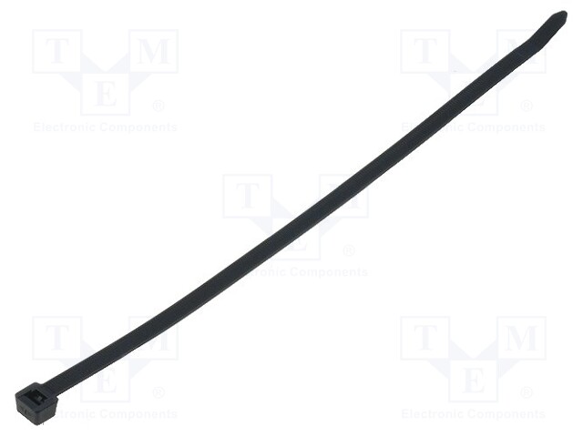 Cable tie; L: 300mm; W: 7.6mm; polyamide; 535N; black; Ømax: 80mm