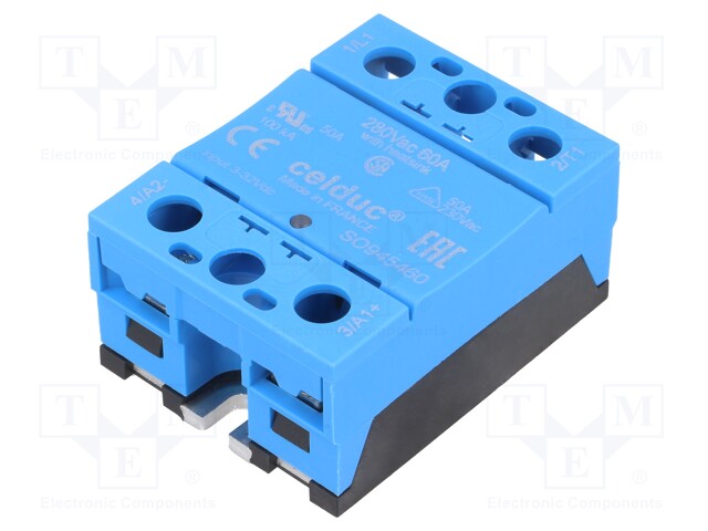 Relay: solid state; Ucntrl: 3÷32VDC; 60A; 12÷280VAC; -55÷100°C