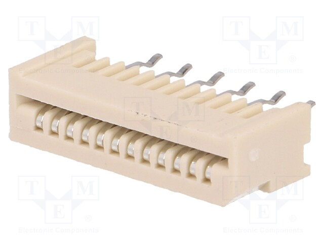 Connector: FFC (FPC); straight; PIN: 12; NON-ZIF; THT; tinned; 20mΩ