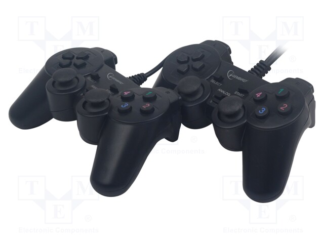 Gamepad; black; USB A; wired,USB 2.0; 1.4m; No.of butt: 16