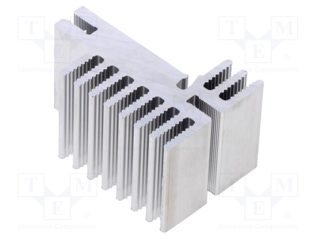 Heatsink: extruded; grilled; natural; L: 25mm; W: 30mm; H: 35mm; raw