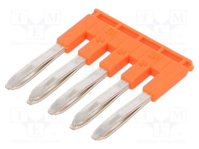 Comb bridge; SNK; ways: 5; orange; Width: 5.2mm; 600V; Ht: 23.8mm